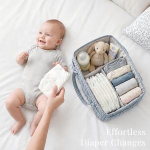 Bolsa de Pañales para Bebé con Diseño de Espiga de Trigo, Bolsa de Almacenamiento para Guardería con Múltiples Bolsillos, para Cambiador y Viajes - Product Image 4