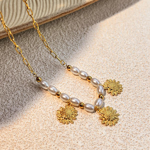 สร้อยคอจี้แฟชั่นฮาวายฤดูร้อน สร้อยคอเหล็กกล้าไร้สนิม 316L เครื่องประดับชุบทอง 14k 18k PVD รูปดาวทะเลสำหรับผู้หญิง - Product Image 6