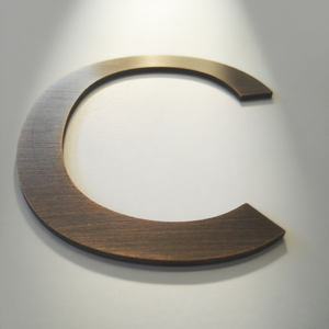 Placa de señal de número de casa moderna para escuela al aire libre Oficina Hotel Villa con materiales de plástico ABS de aluminio de acero - Product Image 3