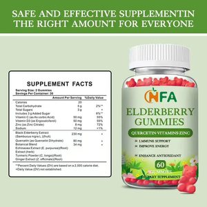 Suplemento de Extracto de Vitamina C Más Vendido, Mejora el Soporte Antioxidante e Inmunológico, Gomitas de Baya del Saúco - Product Image 2