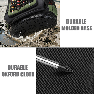 Heavy-Duty OEM Tool <b>Backpack</b> for Mechanics Contractors Waterproof Adjustable Straps Zipper Closure 20-24 Pockets Wrench Holder - Product Image 6