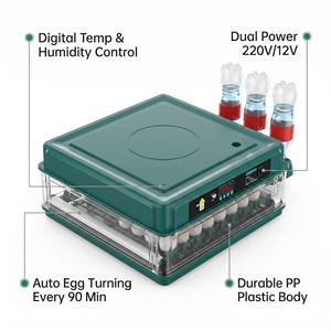 Nouveau <span class=keywords><strong>prix</strong></span> d'usine, incubateur à œufs miniature 72 places, double alimentation, retournement automatique des œufs pour poulets et dindes, 220V - Product Image 5