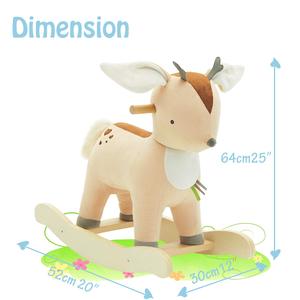 Caballito <span class=keywords><strong>Mecedor</strong></span> de <span class=keywords><strong>Peluche</strong></span> para Niños, Juguete de <span class=keywords><strong>Peluche</strong></span> de Ciervo, Silla Mecedora de Ciervo, Suministro de Fábrica - Product Image 2