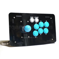Console d'arcade sans fil Sqarcade SN-K pour jeux de combat avec 6 boutons, joystick rétro 15 broches, accessoire à double vibration