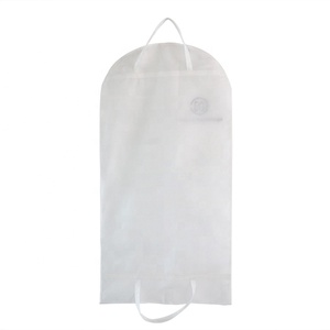 Housse de costume, <span class=keywords><strong>sac</strong></span> en tissu Non tissé blanc pour vêtements avec poignée, Logo personnalisé - Product Image 6