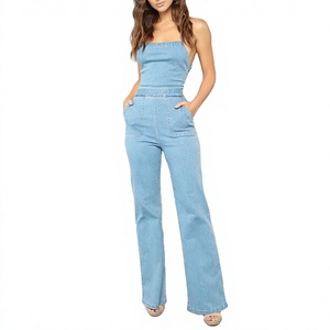 Mono de Verano Personalizado para Mujer al por Mayor, Sin Mangas, de Moda, de Una Pieza, Atuendo Casual, Ropa de Pierna Ancha, Servicios OEM de Fábrica - Product Image 1