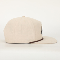 Gorra de béisbol OEM sin estructura de 5 paneles con visera plana y cierre a presión, estilo Hip Hop, para deportes al aire libre, con bordado plano y cuerda, modelo Duck Camp