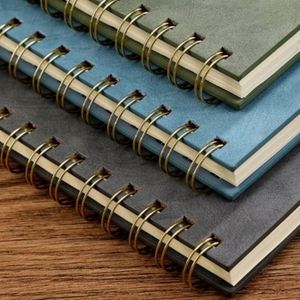 Wholesale PU Leather Mini A5 Legal Pad Business Spiral Notepad with 100 Sheets Customized <b>Journal</b> Stationery - Product Image 2