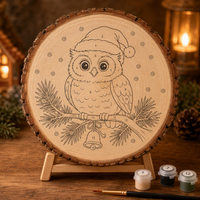 Neue Natürliche Runde Holzscheiben für Bastelprojekte, Unbehandelte Holzscheiben zum Bemalen, Leere Holzplatten für Weihnachten und Handgemachte Projekte