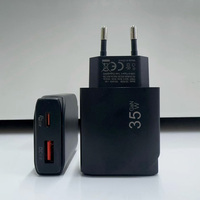 Desain Unik Ultra Tipis Logo Kustom Grosir PD 35W GaN Type-C Pengisi Daya Cepat Adaptor Charger Dinding untuk Samsung Android