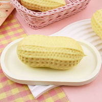 Grand jouet en PVC en forme d'arachide de 11 cm, jouet anti-stress pour garçons et filles, tranche d'âge de 5 à 7 ans