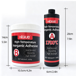 Adesivo Inorganico HiGlue Resistente alle Alte Temperature 1700 ° Colla Ceramica Isolante ad Alta Resistenza <span class=keywords><strong>C</strong></span> - Product Image 5