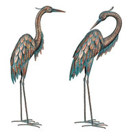 Paire de statues d'oiseaux grappin en laiton bronze patiné, style antique, pour extérieur, moulées à la main, polies et plaquées