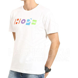 T-shirt pour homme 100% coton, coupe ample, séchage rapide, imprimé avec logo personnalisé, tissu tricoté en vrac, nouvelle collection - Product Image 1