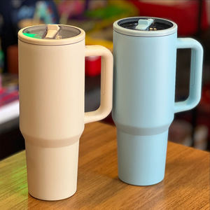 カスタム昇華ステンレス鋼30オンス/40オンス屋外用保温タンブラー、ハンドルとストロー付きトラベルコーヒーマグ - Product Image 6