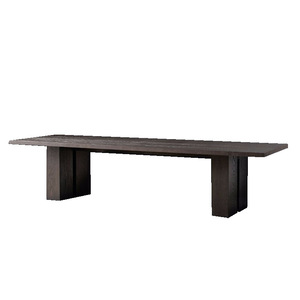 Table à manger rustique en <span class=keywords><strong>noyer</strong></span> brossé, 6 pieds, 7 pieds, 8 pieds, pour fête - Product Image 6