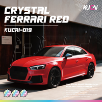 Film de protection de peinture brillant KUCAI Crystal Ferrari Rouge PET, anti-jaunissement, pour voiture, 1,52*17m/rouleau