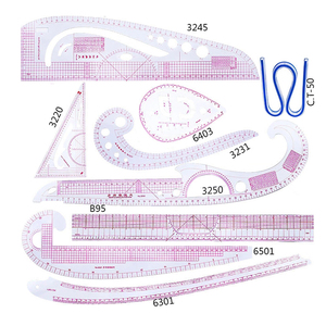 <span class=keywords><strong>MCZ</strong></span>-100 vente en gros 9 pièces/ensemble règle de coupe couture courbe règle Kit de mesure bricolage vêtements conception règle - Product Image 1