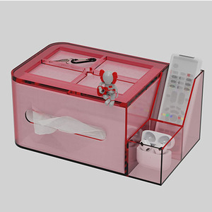 Caja <span class=keywords><strong>de</strong></span> pañuelos <span class=keywords><strong>de</strong></span> plástico acrílico transparente <span class=keywords><strong>de</strong></span> estilo nórdico moderno y minimalista, diseño extraíble, a prueba <span class=keywords><strong>de</strong></span> polvo, almacenamiento creativo <span class=keywords><strong>de</strong></span> lujo ligero - Product Image 2