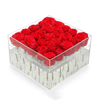 Factory Custom Große kleine Acryl box Acryl Clear Boxen zeigen große Acryl Geschenk frische Blume Aufbewahrung sbox