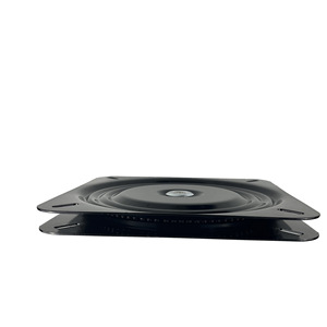 Plaque pivotante 302 mm x 2,3 mm en fer noir peint, design minimaliste, rotation libre à 360 degrés, base de quincaillerie pour mobilier, chaise de bureau - Product Image 1