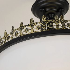 <span class=keywords><strong>Plafonnier</strong></span> Led <span class=keywords><strong>en</strong></span> verre <span class=keywords><strong>en</strong></span> fer forgé, luminaire de style américain, luminaire de plafond, idéal pour une chambre à coucher, une cuisine ou un salon - Product Image 4