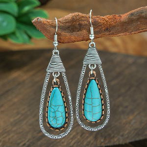 Pendientes de moda étnica con diseño floral, hechos a mano, en tono plateado, longitud regular, accesorio para las cuatro estaciones, joyería para mujer - Product Image 4