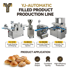 Ligne de production industrielle automatisée de 400 kg/h pour <span class=keywords><strong>la</strong></span> fabrication de plateaux torsadés, production continue de produits de boulangerie de <span class=keywords><strong>la</strong></span> garnissage <span class=keywords><strong>à</strong></span> <span class=keywords><strong>la</strong></span> cuisson, système automatisé - Product Image 1