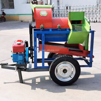 Machine à battre le grain multifonctionnelle électrique/essence/diesel pour le blé, le maïs, le riz paddy, le soja, le sorgho - Semi-automatique