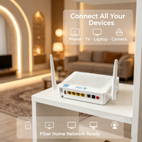 Módem de Fibra Óptica XPON ONU ONT F663NV3A Usado, 1GE+3FE+2.4G WiFi, Firmware en Inglés, Terminal de Red Óptica FTTH GPON EPON