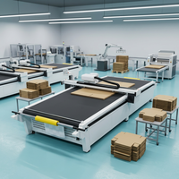 Machine de découpe d'échantillons de boîtes en carton CNC à lit plat multifonction avec outil de découpe oscillant