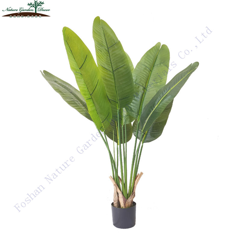 Tree Plastic Customized Bird Of Paradise Plants Metallic Artificial Banana Tree Plastic