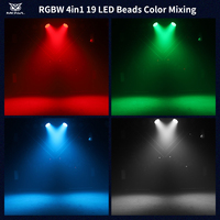 MOWL 2 unidades 19x15W DMX 19*15 RGBW 4 en 1 Luz de Enfoque con Zoom y Efecto Wash LED de Cabeza Móvil con Flight Case
