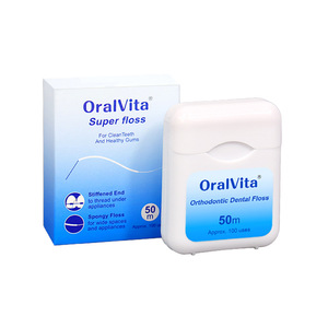 Fil dentaire orthodontique en rouleau de 50 mètres, fil moelleux, portable, pour le nettoyage interdentaire - Product Image 2