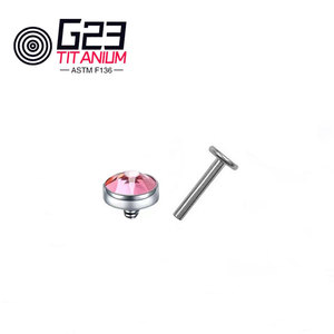 Piercing microdermique en titane ASTM F136, piercing de surface Medusa, 2,5/3/4/5 mm, filetage interne supérieur, bijoux de corps en pierre précieuse - Product Image 3