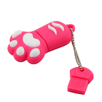 Clé USB créative personnalisée en PVC souple, 8 Go, 16 Go, 32 Go, 64 Go, clé USB unique en forme de patte de chat en PVC