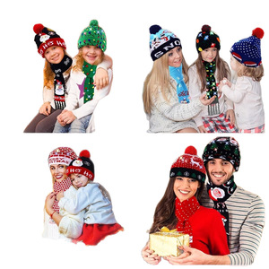 Chapeau <span class=keywords><strong>de</strong></span> Noël avec lumière LED, bonnet en tricot, chapeau d'hiver, chapeau <span class=keywords><strong>de</strong></span> neige, casquette, cadeaux <span class=keywords><strong>de</strong></span> fête <span class=keywords><strong>de</strong></span> Noël pour adultes et enfants - Product Image 5