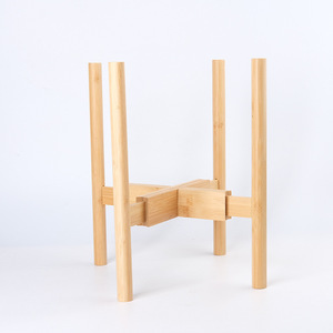 Soporte de bambú para plantas de cuatro esquinas, soporte para macetas de suculentas, para escritorio, sala de estar, balcón, para plantas pequeñas en maceta - Product Image 3