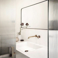 Cabine de douche Verre cannelé Cadre en aluminium Cabine de douche Hot Selling Good Design Porte de douche