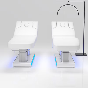 Nuovo Arrivo: Lettino da Massaggio per Salone di Bellezza con Base Argentata, Lussuoso Lettino Elettrico a 4 Motori per Trattamenti Estetici e Spa Facciale - Product Image 5
