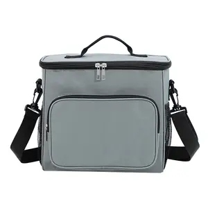 Wholesale Thermal Leather Lunch Box Bags Bento Bag Waterproof Foil Insulated Dual Compartment Lunch Bags For Adults