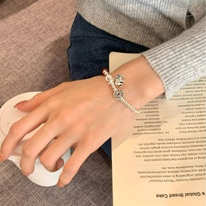 Bracelet Éléphant en Argent Sterling S925 avec Agate Rouge, Style Chinois, Huit Directions de Prospérité, Bijou Élastique pour Femme - Product Image 5