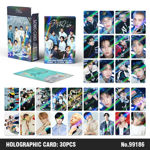 30 cartes photo holographiques <span class=keywords><strong>STRAYKIDS</strong></span> KPOP, édition limitée, papier couché, carte cadeau pour les fans - Product Image 4