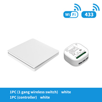 Pour Tuya App Smart Wifi commutateur sans fil auto-alimenté RF433 Module de relais de télécommande 2 voies pas de batterie requise courant Max 16A