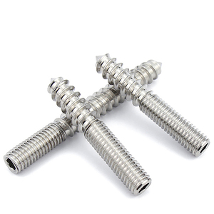 Tornillo de acero inoxidable 304 de doble rosca para colgar en madera, perforador metálico de rosca <span class=keywords><strong>sin</strong></span> <span class=keywords><strong>fin</strong></span> para ojales - Product Image 2