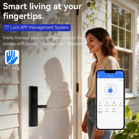 Produk terbaru S819-2 TTlock Tuya Wifi Zigbee App Cerradura kunci sandi sidik jari biometrik kunci kartu pegangan pintar kunci pintu Serrure