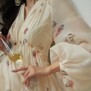 Robe longue élégante à manches longues, coupe ajustée, unie, modeste, pour femme, légère et confortable – Meilleure vente - Product Image 2