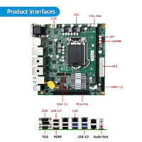 Carte mère industrielle Mini ITX LGA1151 Intel H110 5*LAN DDR4 16 Go pour routeur pare-feu de sécurité réseau
