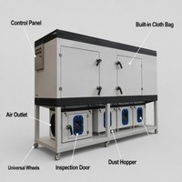 Collecteur de poussière professionnel pour l'industrie du bois, mobile, haute efficacité, faible bruit, multi-portes, pour usine de meubles
