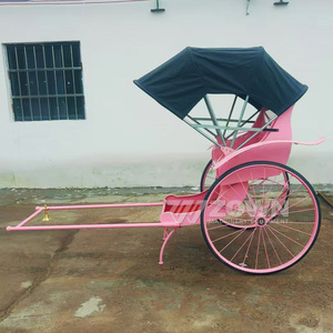 Rickshaw Mini Classique Populaire Style <span class=keywords><strong>Ancien</strong></span> Jinrikisha, Fourniture d'Usine, <span class=keywords><strong>Chariot</strong></span> <span class=keywords><strong>de</strong></span> Loisirs à 2 Roues avec Cadre en Acier, Capacité <span class=keywords><strong>de</strong></span> Charge 2 Personnes - Product Image 4